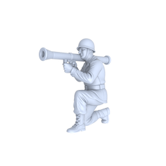 Detail view of MRY-SFW LYGR136 WWII US Army Team Wargame Resin White Model Wargame Miniature Soldier Scene Character Hand Figure Hand Painted Model