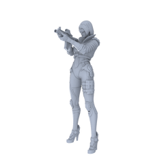 Detail view of MRY-SFW LYGR120 Phantom Hunter Resin Blank Miniature Soldier Character Model Scene Figure Handmade Figure Hand Painted Model
