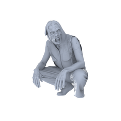 Detail view of MRY-SFW LYGR100 Horror theme zombie doomsday theme resin white model miniature soldier character model scene character figure hand painted Model