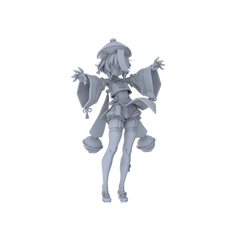 Detail view of MRY-SFW LYGR101 Beautiful female zombie game theme resin white model miniature soldier character model scene character figure hand painted Model