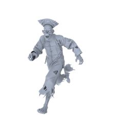 Detail view of MRY-SFW LYGR107 Zombie resin white model miniature soldier character model scene character figure hand painted Model