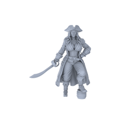 Detail view of MRY-SFW LYGR139 Knight And Pirate Resin White Model Wargame Miniature Soldier Scene Character Hand Figure Hand Painted Model