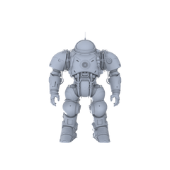 Detail view of MRY-SFW LYGR132 Wasteland Style Doomsday Robot Salute Motion Game Theme Wargame Resin White Model Wargame Miniature Soldier Scene Character Hand Figure Hand Painted Model