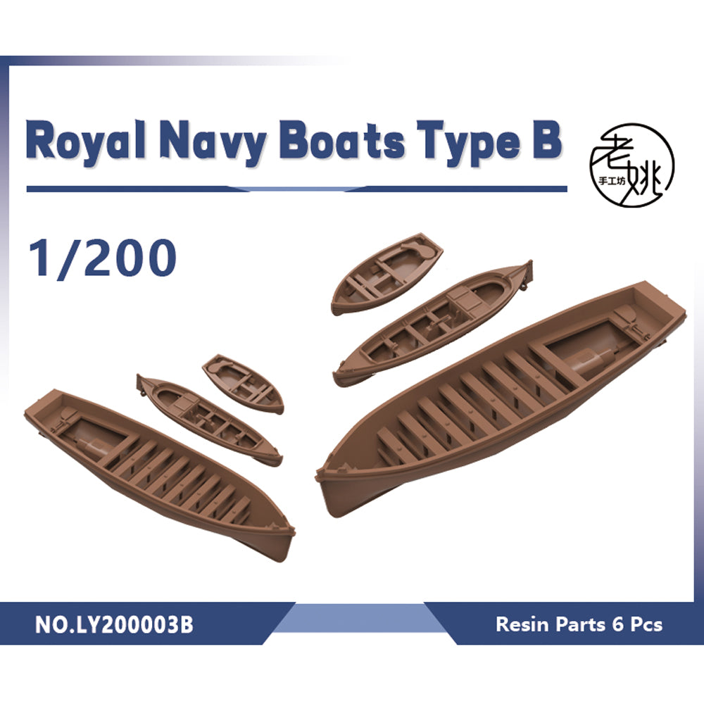 Yao's Studio LY003B 1/700(350,200,144) Model Upgrade Parts Royal Navy Life Boats 3 styles 2 sets Type B — scale model kit