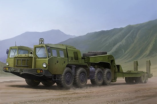 Trumpeter 01056 MAZ-7410 TRACTOR WITH CHMZAP-5247G 1:35 Model Kit — scale model kit