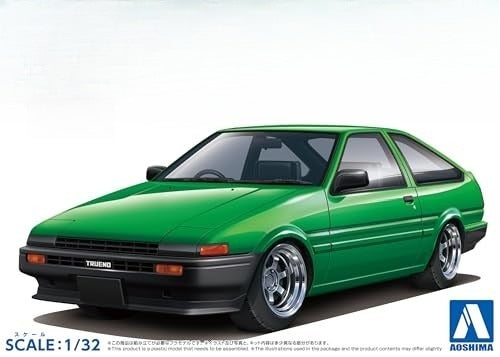 Aoshima AO-06913 1/32 Snap-Kit - Toyota Sprinter Trueno Custom Wheel (Green) Main image
