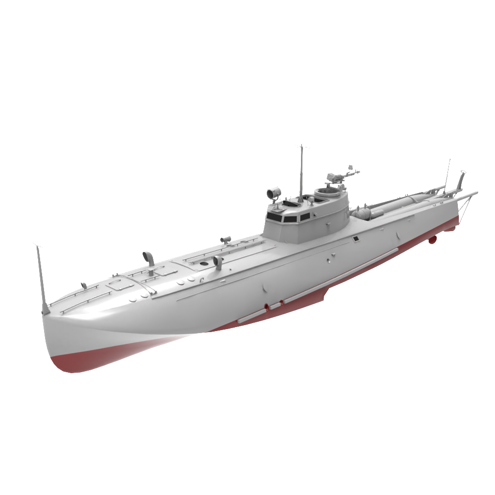 RHWS029S-A   Military Model Kit Full Hull Soviet G-5 Class Motor Torpedo Boat