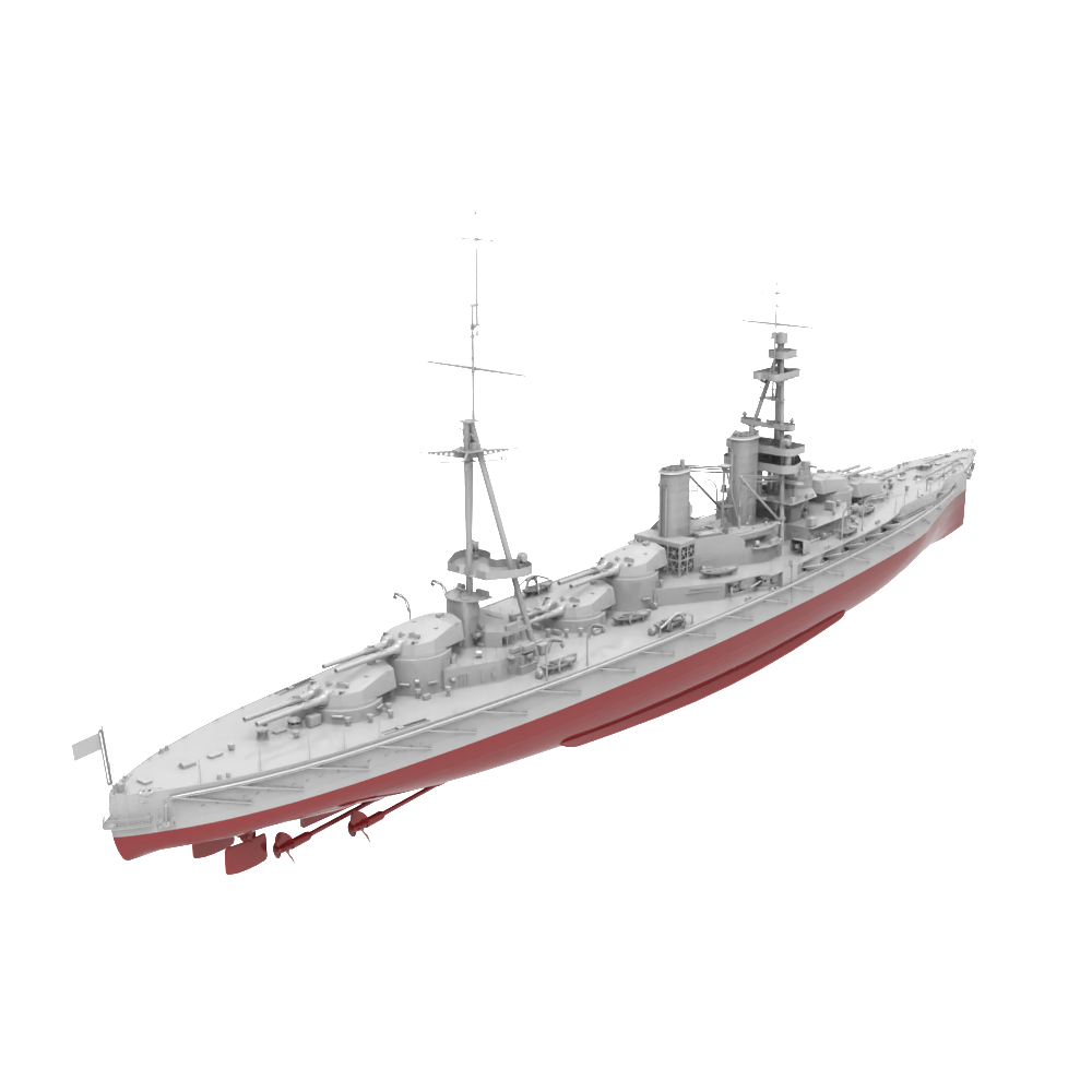 RHWS043S  Military Model Kit Full Hull IJN Hyuga Battleship