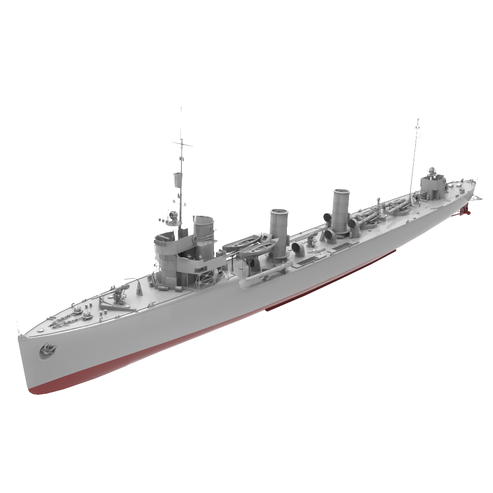RHWS045S   Military Model Kit Full Hull Germany G-101 Destroyer