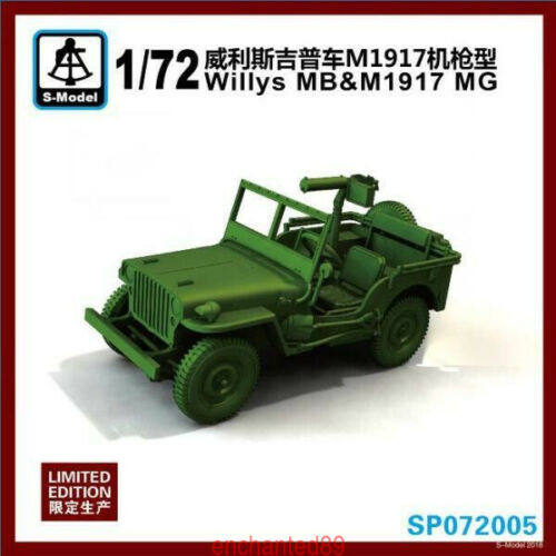 S-Model SP072005 1/72 Willys MB & M1917 MG LIMITED EDITION Plastic Model Kit Main image