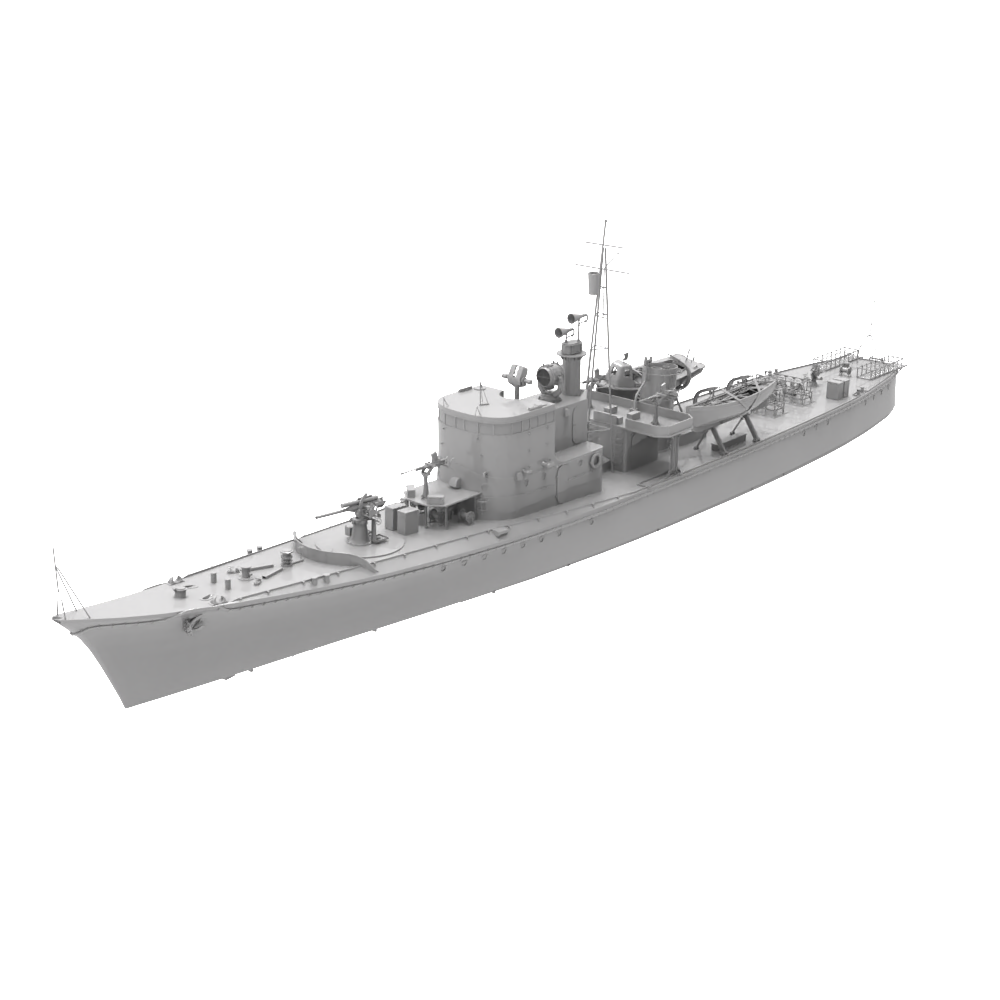 RHWS013 IJN Type K-8 No.13, Kusentei Submarine Chaser Late Modification Water line