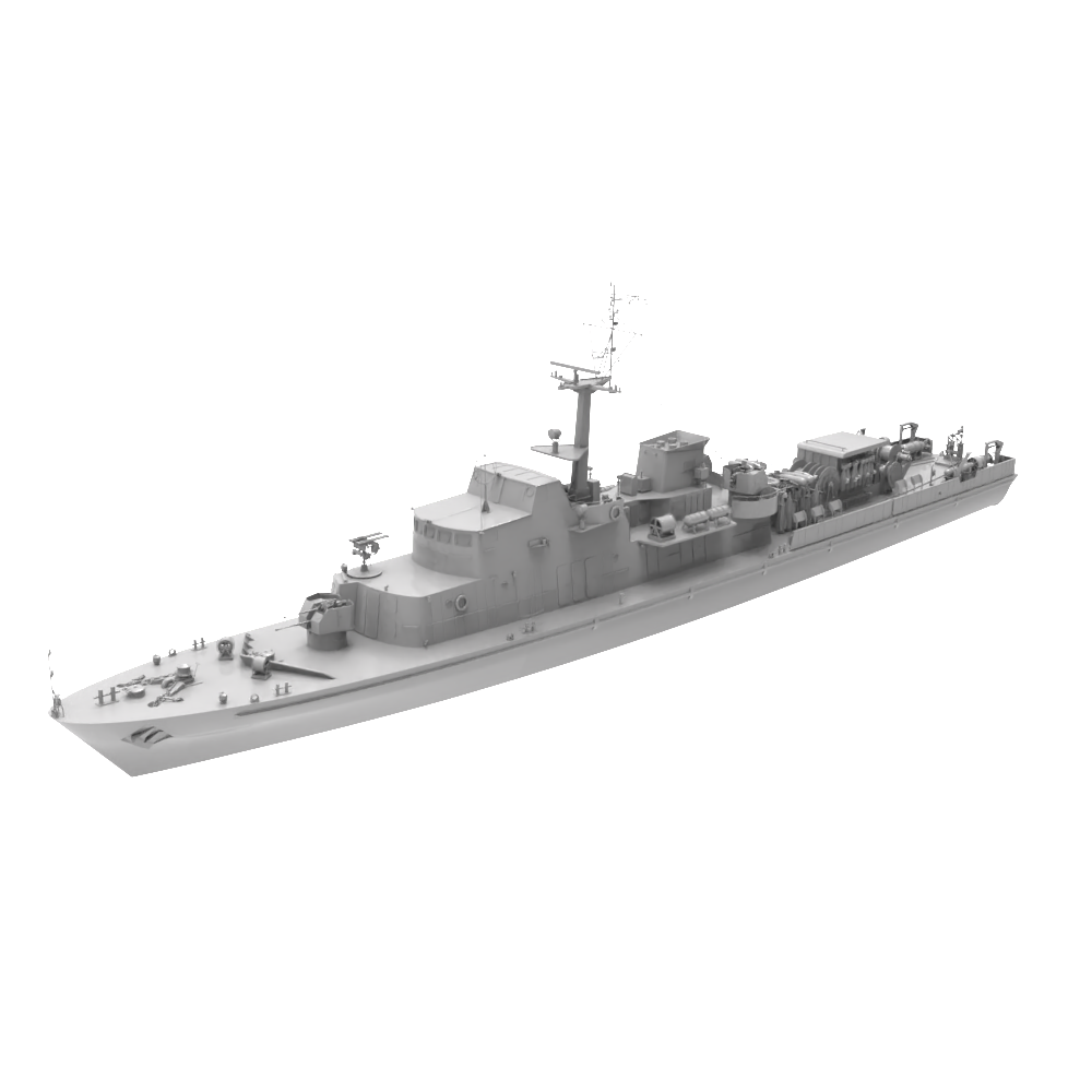 RHWS010 German Project 89.2 Submarine Chaser Bernau Water line — scale model kit