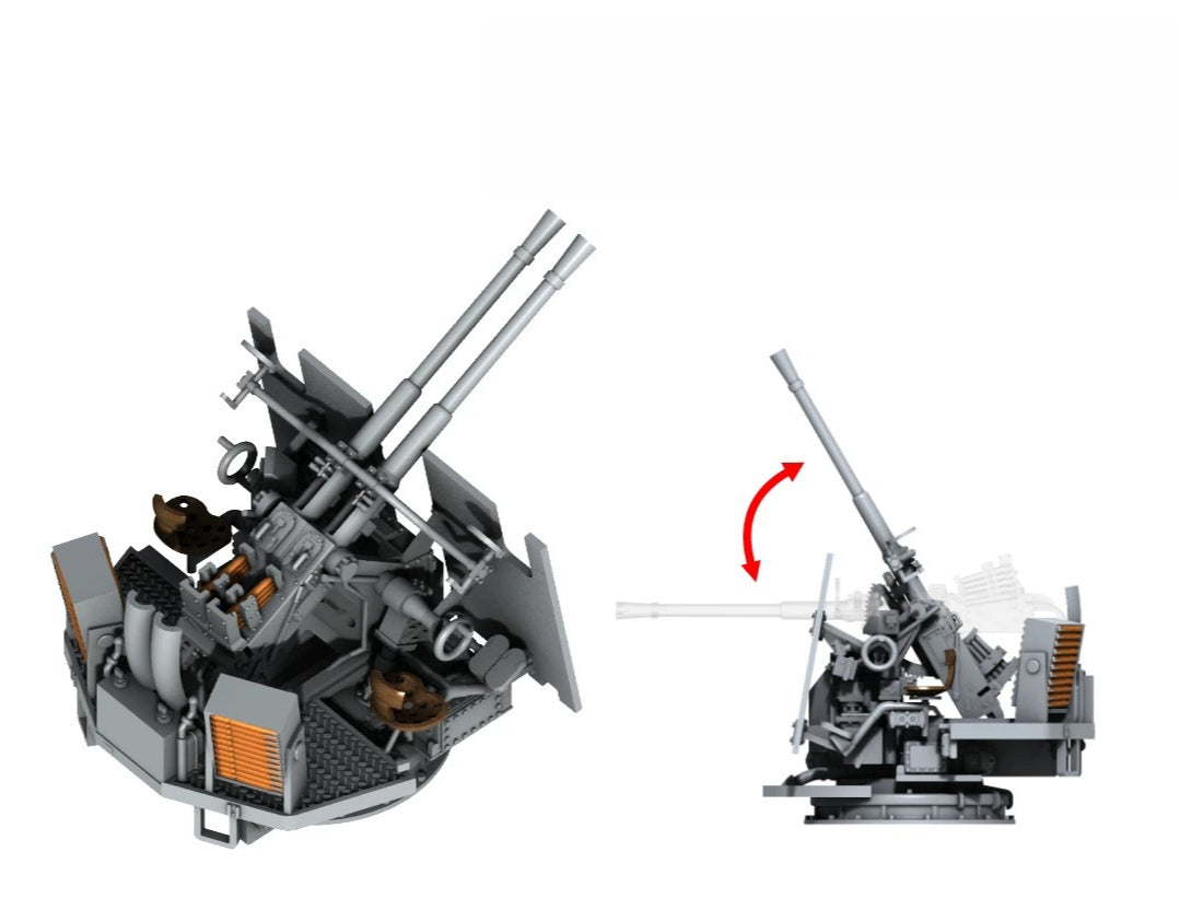SSMODEL R350061   1/350Proportional Type 5 40mm cannon imitation Bofors angle adjustable