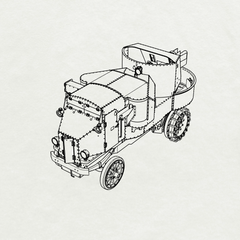 SSMODEL 373 Military Model Kit Russian Empire Garford-Putilov Armoured Car 3D Printed Resin Model Kit by SSMODEL