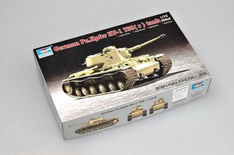 Trumpeter 1/72 07265 German Pz.Kpfw KV-1 756( r ) tank
