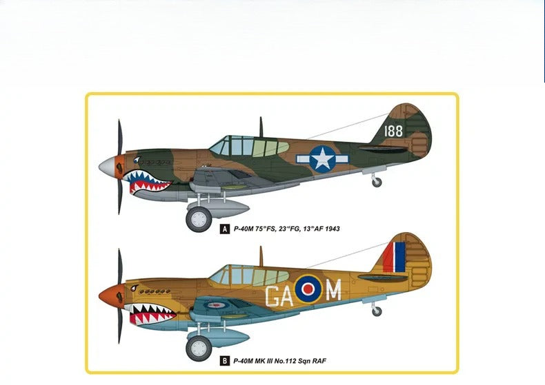 Trumpeter HOBBY BOSS 1/48 American P-40M Kitty Hawk Fighter 85801 — scale model kit