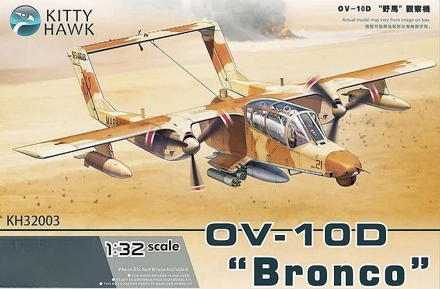 Kitty Hawk KH32003 1/32 OV-10D Bronco Aircraft Kit - NEW SEALED — scale model kit