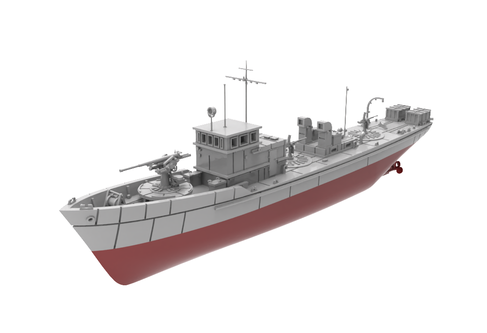 RHWS003S IJN Type 5 Wooden Submarine Chaser Full Hull Main image
