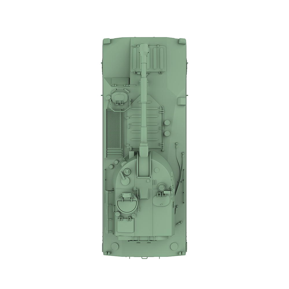 Detail view of SSMODEL SS643 Military Model Kit USSR Self-Propelled Artillery 2S1 Gvozdika Model