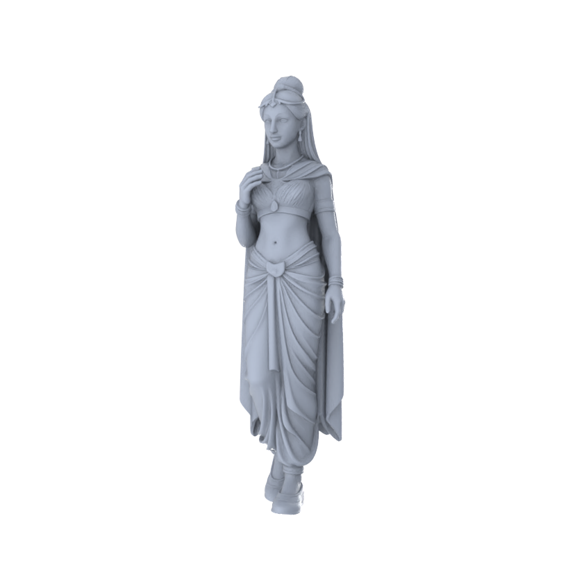 Detail view of Yao's Studio LYTR263 Ancient Beauty Hexad Resin Miniature Model 6-Figure Set, Unpainted Classical Dance Figures, DIY Painting Scene Decoration Miniatures Diorama Resin Figures Model
