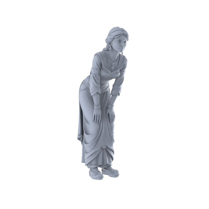Detail view of Yao's Studio LYTR263 Ancient Beauty Hexad Resin Miniature Model 6-Figure Set, Unpainted Classical Dance Figures, DIY Painting Scene Decoration Miniatures Diorama Resin Figures Model