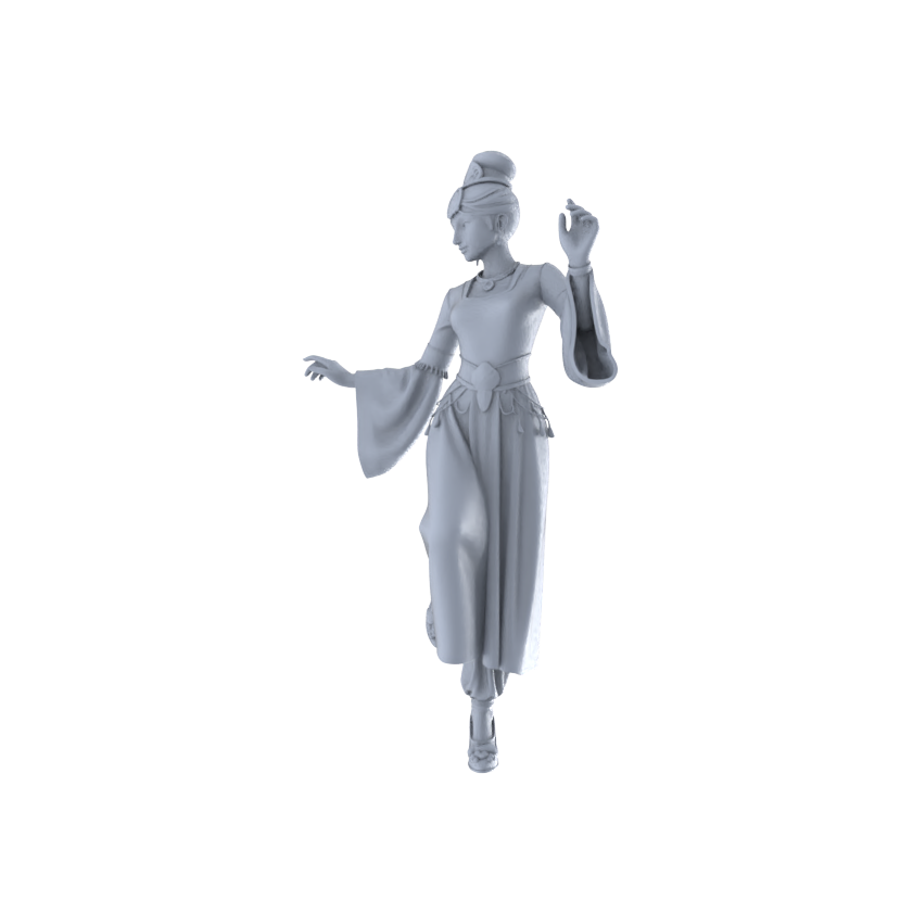 Detail view of Yao's Studio LYTR263 Ancient Beauty Hexad Resin Miniature Model 6-Figure Set, Unpainted Classical Dance Figures, DIY Painting Scene Decoration Miniatures Diorama Resin Figures Model