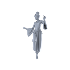 Detail view of Yao's Studio LYTR263 Ancient Beauty Hexad Resin Miniature Model 6-Figure Set, Unpainted Classical Dance Figures, DIY Painting Scene Decoration Miniatures Diorama Resin Figures Model