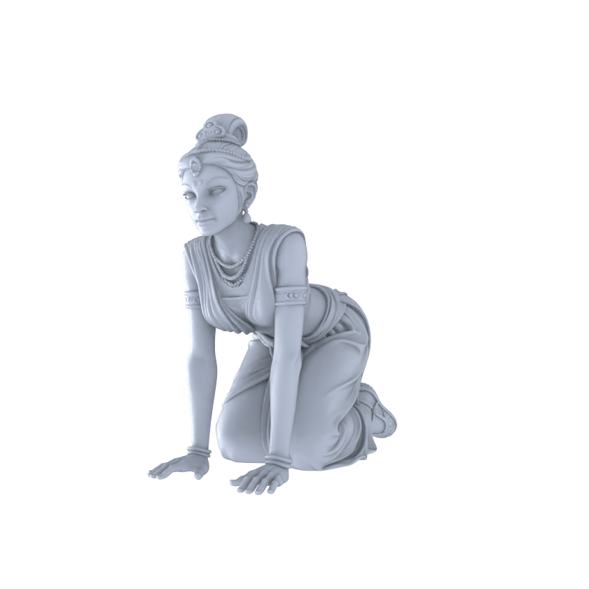 Detail view of Yao's Studio LYTR263 Ancient Beauty Hexad Resin Miniature Model 6-Figure Set, Unpainted Classical Dance Figures, DIY Painting Scene Decoration Miniatures Diorama Resin Figures Model