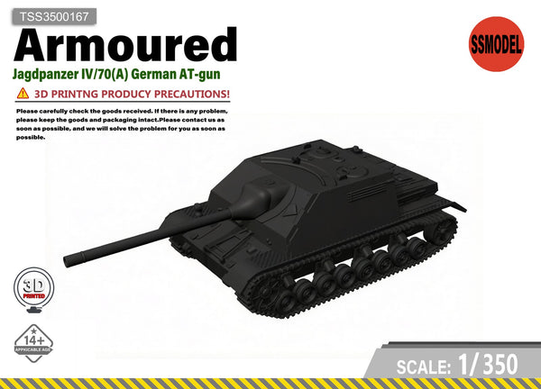 SSMODEL 1/350 Jagdpanzer IV/70(A) German AT-gun tank Resin Model Kit TSS3500167