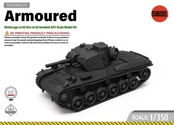SSMODEL 1/350 Stridsvagn m/42 Strv m/42 Swedish medium tank Model Kit TSS3500270