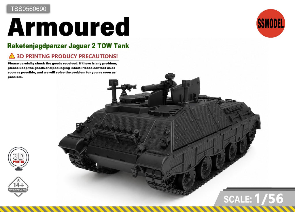 SSMODEL 1/56 Raketenjagdpanzer Jaguar 2 TOW Tank Resin MODEL KIT TSS0560690