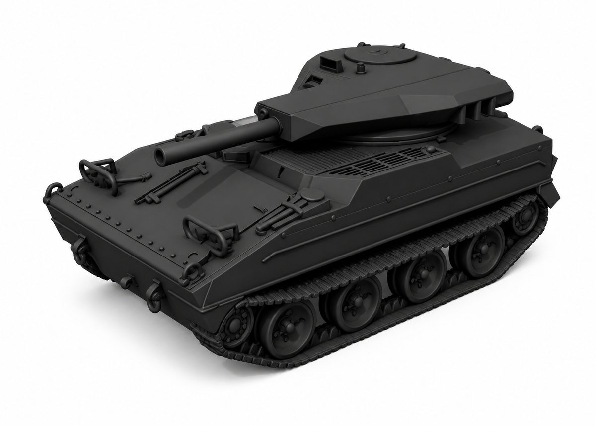 SSMODEL 1/200 T114 BAT US Cold War Experimental Tank Resin MODEL KIT TSS2000227 — detail view 2