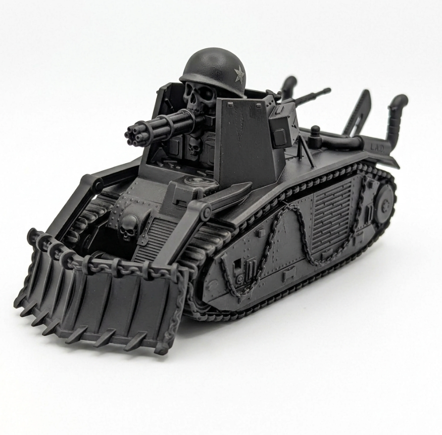SSMODEL 1/56 WWII France Char B1 Cyberpunk Heavy Tank Resin Model Kit TSS0561206 — detail view 2