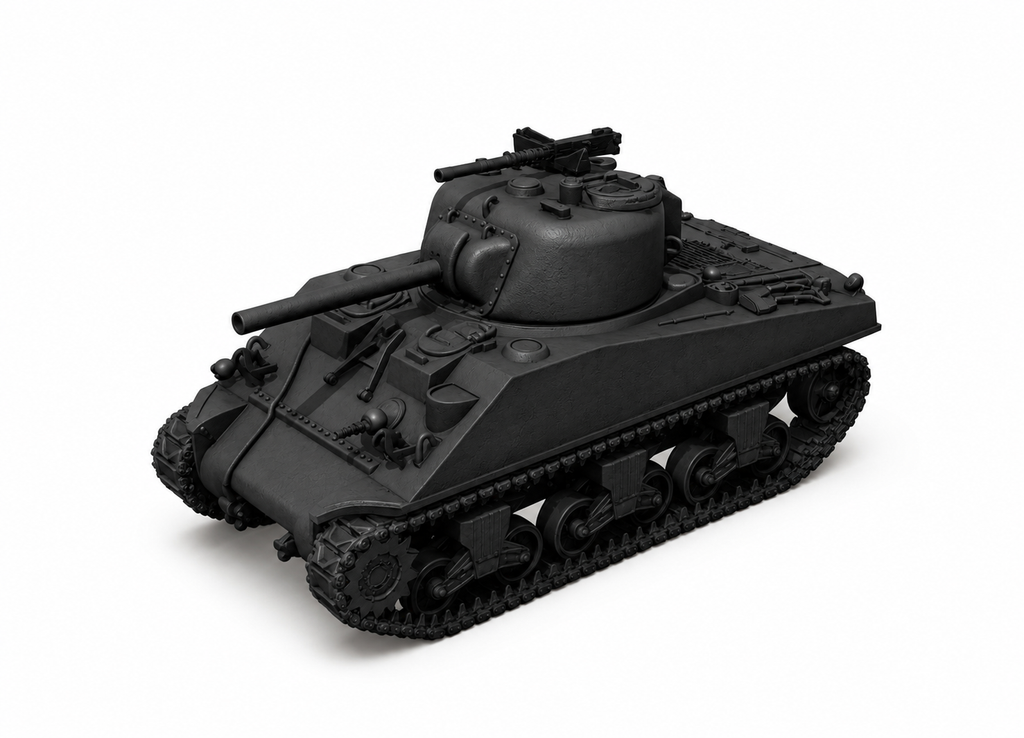 SSMODEL 1/350 M4A2 Sherman (early) US medium TANK  Resin  Model Kit TSS3500217