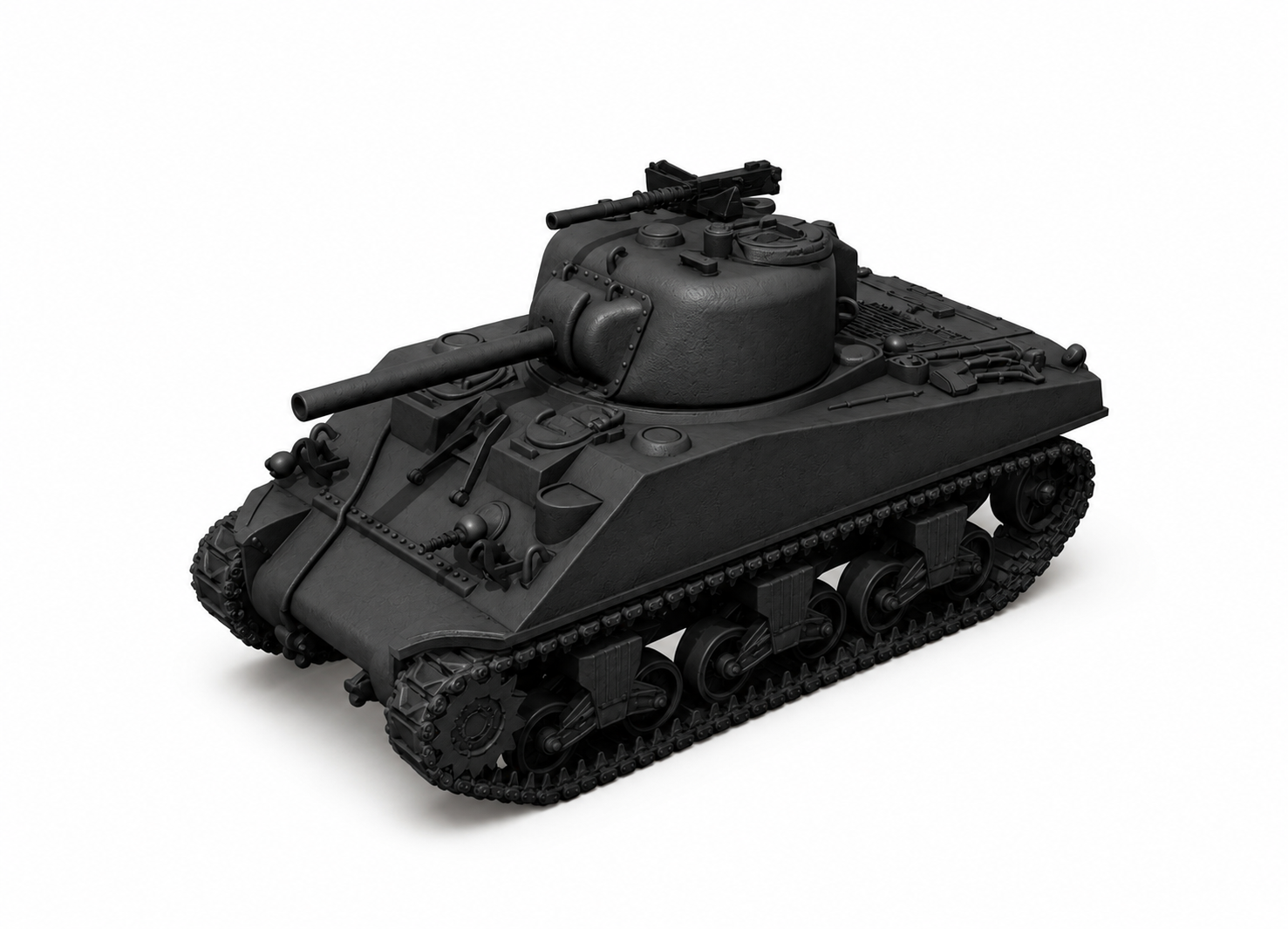 SSMODEL 1/350 M4A2 Sherman (early) US medium TANK  Resin  Model Kit TSS3500217 — detail view 2