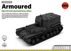 SSMODEL 1/200 KV-1 Object 212 Soviet artillery tank resin model kit TSS2000126