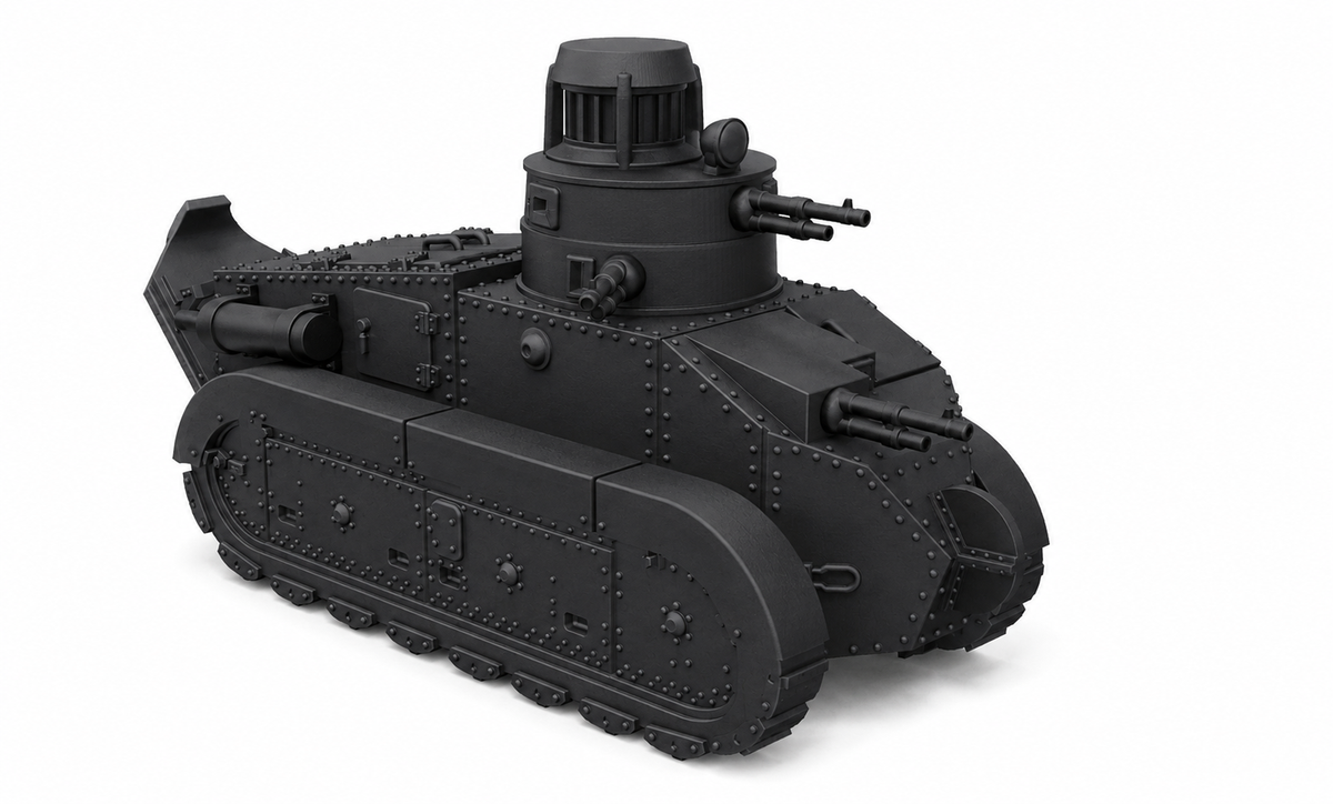 SSMODEL 1/32 1/35 1/48 1/64 Modelo Trubia Serie A Tank  MODEL KIT TSS0623 — detail view 2