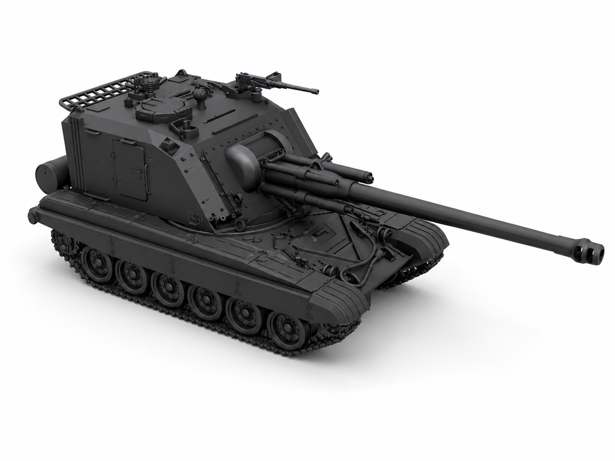 SSMODEL 1/144 T-72 GCT 155 Historic AFV Vehicle Mini Scale Model Kit TSS1440353