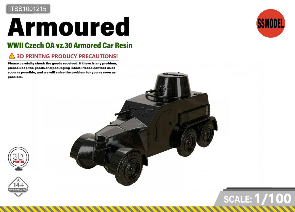 SSMODEL 1/100 WWII Czech OA vz.30 Armored Car Resin Model Kit TSS1001215