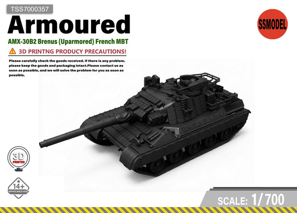 SSMODEL 1/700 AMX-30B2 Brenus French MBT Tank Resin Model Kit TSS7000357