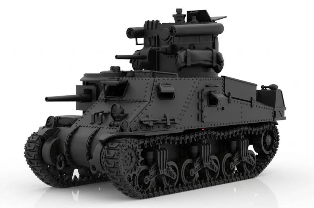 SSMODEL 1/56 WW2 M3 Grant CDL Canal Defence Light Resin Model Kit TSS0560882 — detail view 2