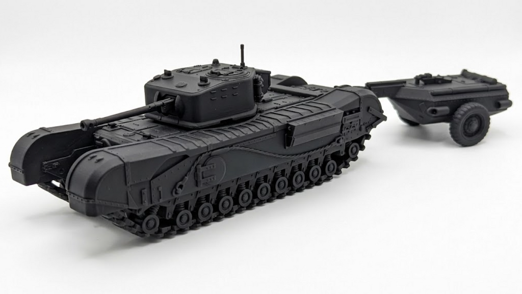 SSMODEL 1/100 WW2 UK Churchill Crocodile A22F Trailer Resin Model Kit TSS1001014
