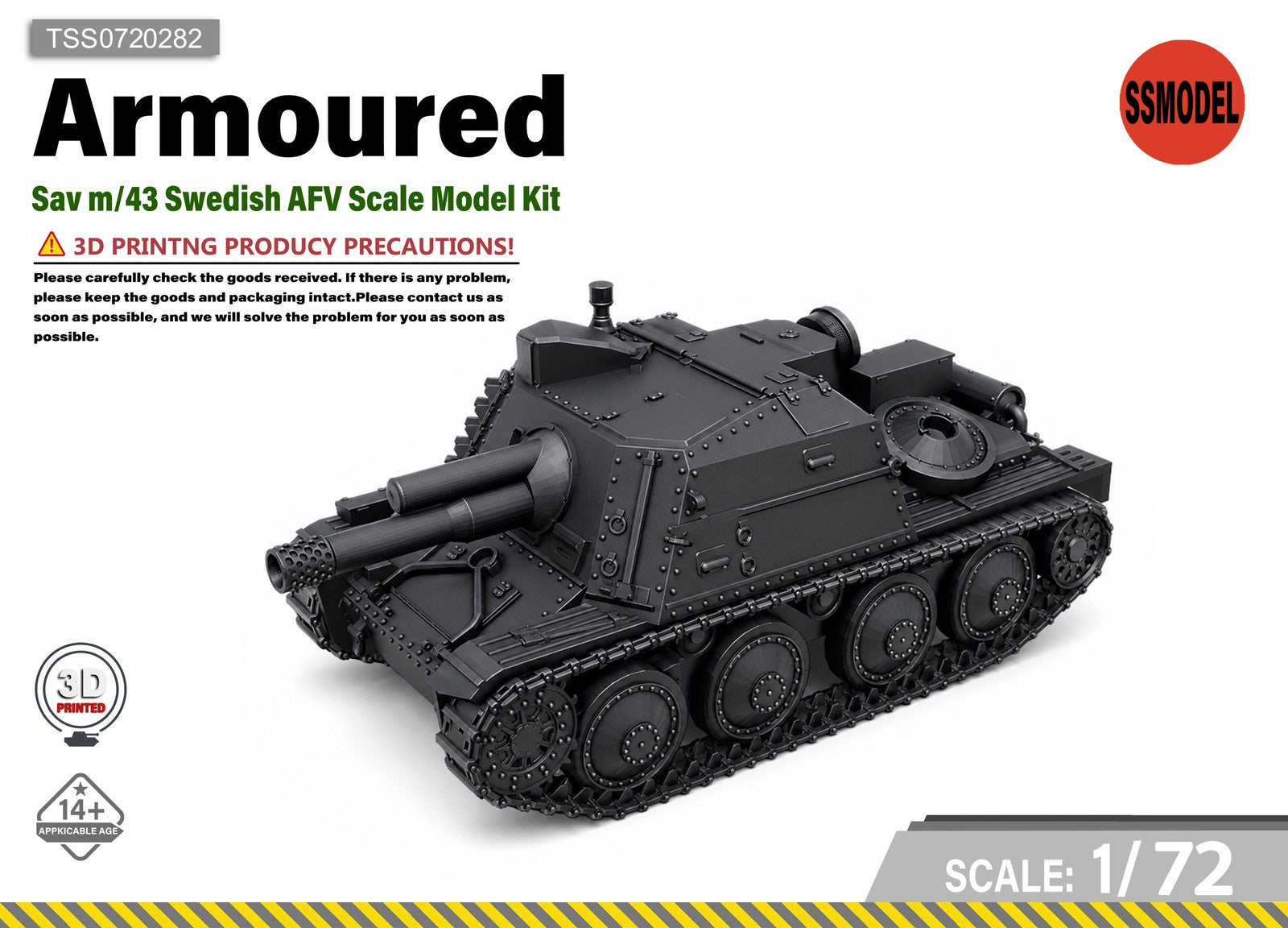 SSMODEL 1/72 Sav m/43 tank Resin Model Kit TSS0720282