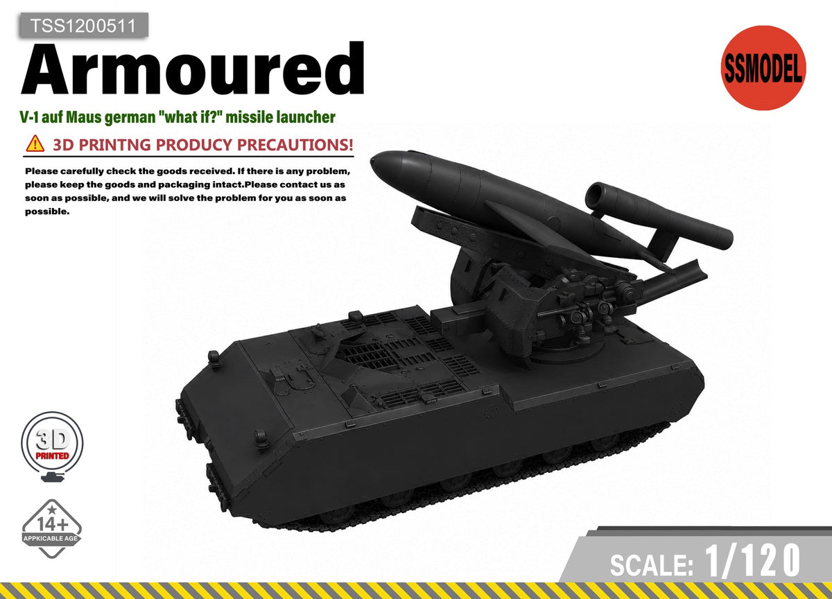 SSMODEL 1/100 V-1 auf Maus german tank Resin MODEL KIT TSS1200511