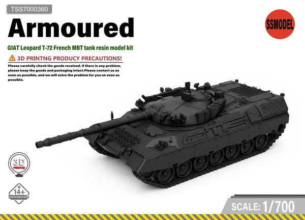 SSMODEL 1/700 GIAT Leopard T-72 French MBT tank resin model kit TSS7000360