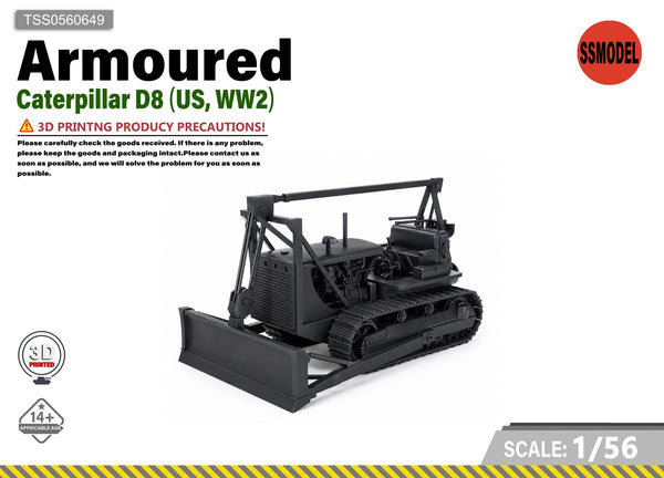 SSMODEL 1/56 Caterpillar D8 (US, WW2) Tank Resin MODEL KIT TSS0560649