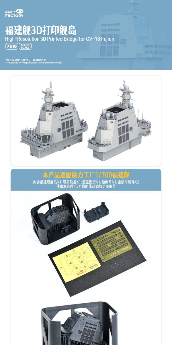 1/700 7515 Fujian-class-Island (Includes Photo-Etched Parts & Masking Sheets)