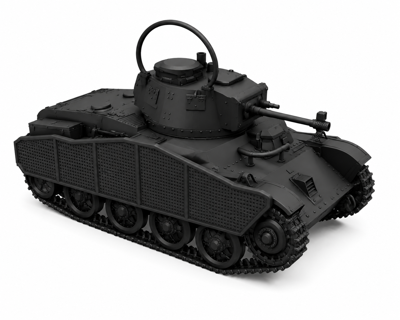SSMODEL 1/56 Toldi I 38M A20 with sideskirts Tank Resin MODEL KIT TSS0560992 — scale model kit