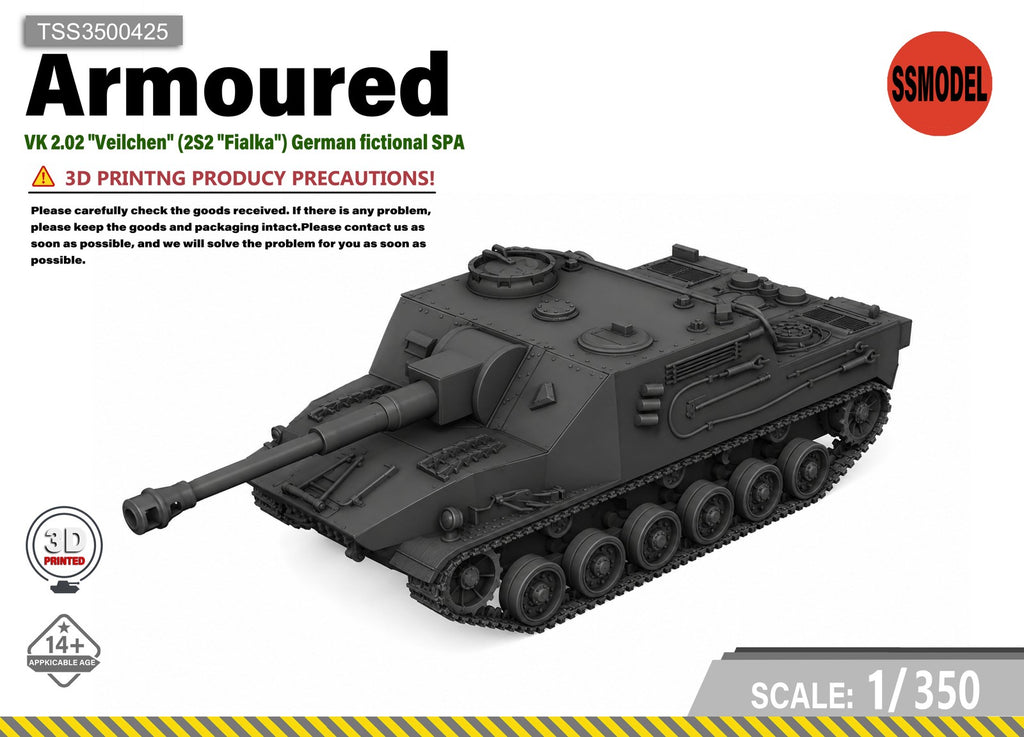 SSMODEL 1/350 VK 2.02 "Veilchen" 2S2 "Fialka" German Resin Model Kit TSS3500425