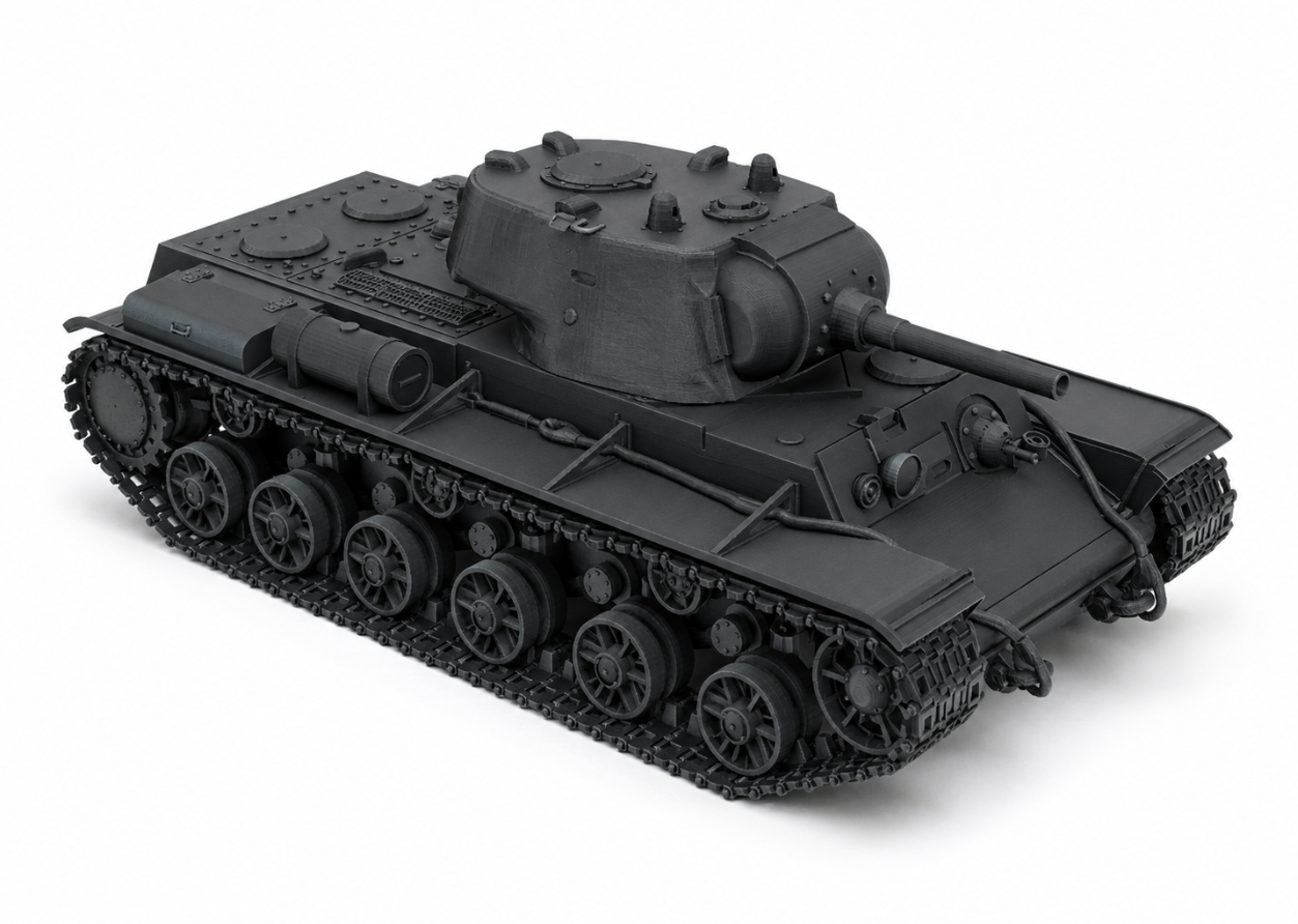 SSMODEL 1/350 KV-9 Soviet experimental heavy tank resin model kit TSS3500124 — detail view 2